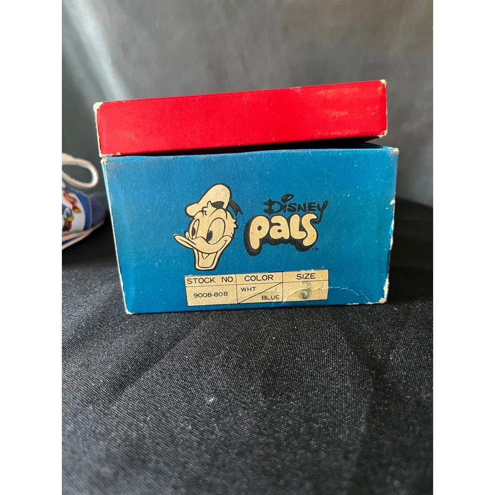 Vintage Disney Pals Baby Shoes Toddler‎ Sneakers Cartoon Mickey Goofy